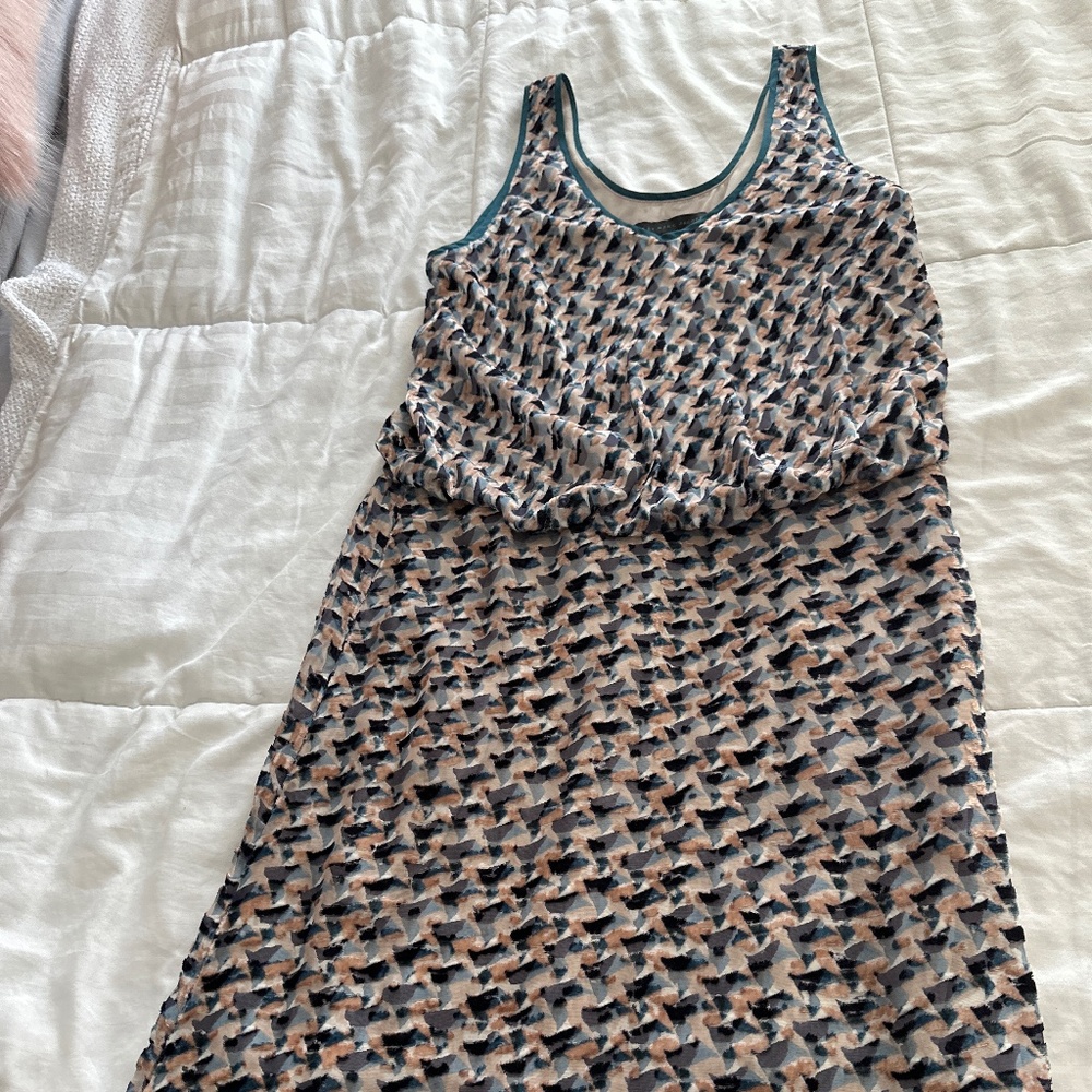 Marc by Marc Jacobs - puzzle print Devore velvet dress